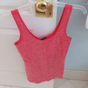 Pink sparkly Express tank Sz S